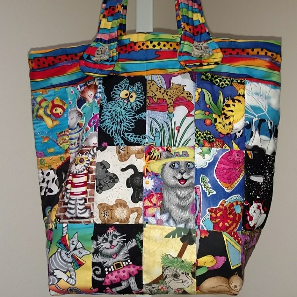 Quilted Patchwork Handbag - image 5